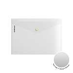 КОНВЕРТ ПЛАСТ. НА КНОПКЕ, А4, ERICHKRAUSE GLOSSY CLEAR, 0,16 ММ, ПРОЗР. ЦВЕТ. КНОПКА /12/240/ РФ