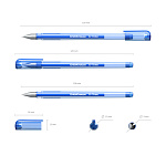 РУЧКА ГЕЛ. ERICHKRAUSE G-TONE, СИНИЙ /12/144/1728/