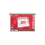 КОНВЕРТ ПЛАСТ. НА МОЛНИИ, А5, ERICHKRAUSE ZIP PCKET, 0,14 ММ, ПЛОТ, ПРОЗР. /12/240/