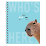 ТЕТРАДЬ 48 Л, А5, КЛ, ХАТБЕР. КТО ЗДЕСЬ? ЛАМ. МЯГКОЕ КАСАНИЕ, ПЕРФ. НА ГРЕБНЕ /4/96/