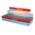 ЛИНЕЙКА 30 СМ, ERICHKRAUSE CLEAR, ПРОЗР. С ДЕРЖАТЕЛЕМ /20/80/ РФ