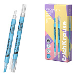 МАРКЕР ТЕКСТ. ERICHKRAUSE VISIOLINE V-16 ERASABLE PASTEL, ДВУХСТОРОН. ГОЛУБОЙ /12/144/1152/