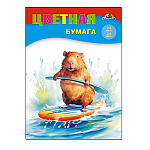 БУМАГА ЦВЕТНАЯ A4, 24 Л, 24 ЦВ. МИЛЫЙ ЗВЕРЕК ,ОДНОСТОРОН.НЕМЕЛ. /50/