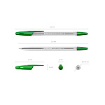 РУЧКА ШАР. ERICHKRAUSE R-301 CLASSIC 1,0 STICK, ЗЕЛЕНЫЙ /50/400/