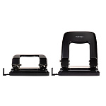 ДЫРОКОЛ ДО 40 Л. ХАТБЕР RECORD, МЕТАЛЛ. С  ЛИНЕЙКОЙ, ЧЕРНЫЙ /36/