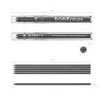 ГРИФЕЛЬ ДЛЯ АВТ. КАРАНДАША, 2.0 ММ, 2B, ERICHKRAUSE DRAFT, 05ШТ /50/600/2400/