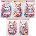 АЛЬБОМ Д/РИС. 24 Л. А4, ХАТБЕР. SPRING CAT, ПЕРФ. НА СПИРАЛИ /5/50/