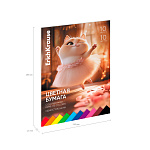 БУМАГА ЦВЕТНАЯ A4, 10 Л, 10 ЦВ. ERICHKRAUSE ПРИМА-КОШКА, ОДНОСТОРОН. НЕМЕЛ. НА КЛЕЮ /10/70/