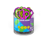 НОЖНИЦЫ 14 СМ. ERICHKRAUSE JOY® ERGO, ЛИНЕЙКА НА ЛЕЗВИИ, АССОРТИ, В СТАКАНЕ /24/288/