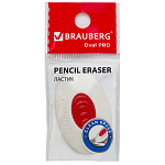 ЛАСТИК BRAUBERG OVAL PRO, 40*26*8, ОВАЛ, КРАСНЫЙ ПЛАСТ. ДЕРЖАТЕЛЬ /36/