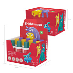 Клей ПВА ErichKrause EasyStick, Jolly Friends, с кисточкой, 20мл, ассорти (в дисплее по 12 шт.)