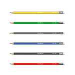 КАРАНДАШ Ч/Г ERICHKRAUSE CLASSIC 101, HB, ПЛАСТ, ШЕСТИГРАН. С ЛАСТИКОМ /12/144/2880/