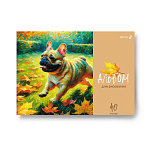 АЛЬБОМ Д/РИС. 40 Л. А4, СВЕТОЧ. ЗОЛОТАЯ ОСЕНЬ, КЛЕЕВ. СКРЕП. /4/16/