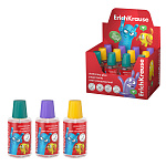 Клей канцелярский ErichKrause EasyStick Jolly Friends, с кисточкой, 20мл, ассорти (в дисплее по 12 шт.)