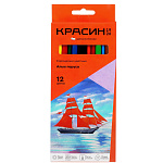 КАРАНДАШИ ЦВ. 12 ШТ, КРАСИН. АЛЫЕ ПАРУСА, ТРЕХГРАН. ЗАТОЧЕН. К/К, Е/П /16/РФ