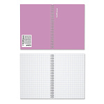 ТЕТРАДЬ 120 Л, А5, КЛ. ERICHKRAUSE VANILLA, ЛИЛОВЫЙ, ГЛЯНЦ. ЛАМ. ТИСН. ЛЕН, НА СПИРАЛИ /2/8/