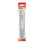 Линейка пластиковая ErichKrause Clear, 15см, прозрачный (в пакете по 20 шт)