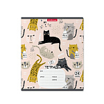 ТЕТРАДЬ 24 Л, КЛ. ERICHKRAUSE LYING CATS, MIX-PACK /10/160/ РФ